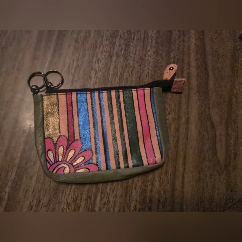 Anuschka Colorful Striped Women's Coin Pouch